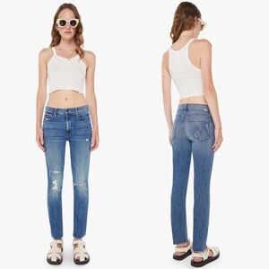 MOTHER The Mid Rise Dazzler Ankle Fray In Weekend Warrior Size 25